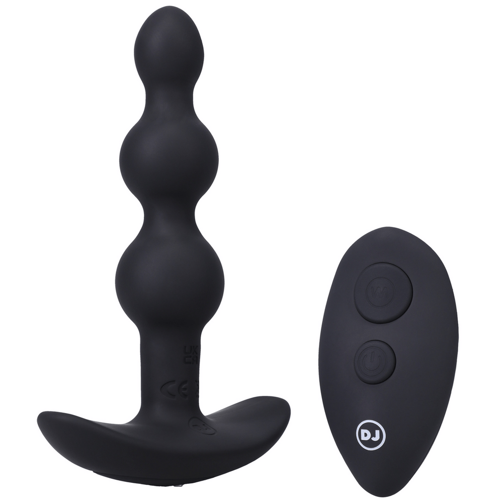 Beaded Vibe - Silicone Anaal Plug with Remote Control