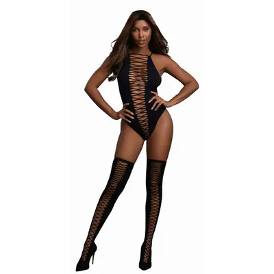 Teddy sexy bodysuit - One Size - Black