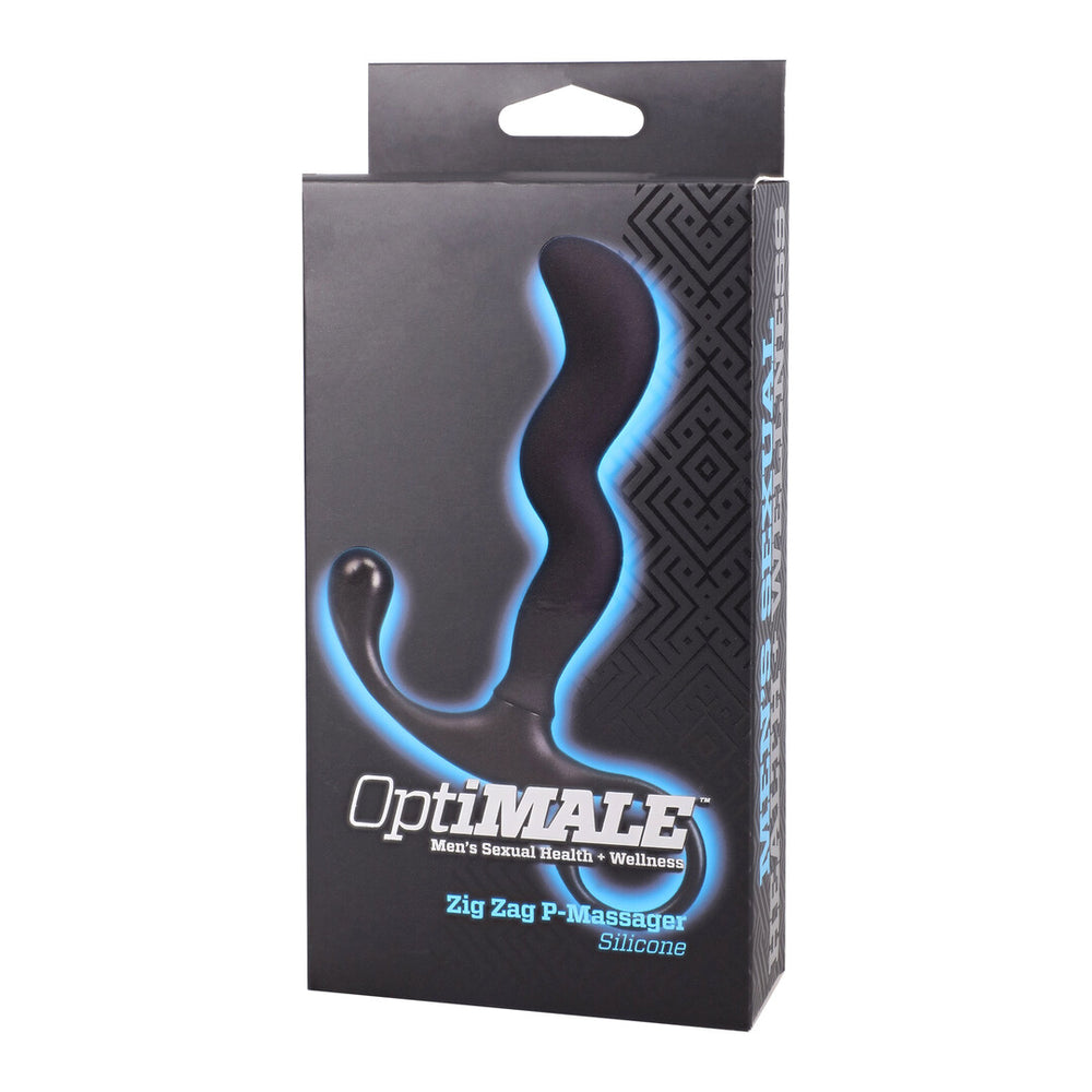 Zig Zag Silicone Prostate Massager - Black