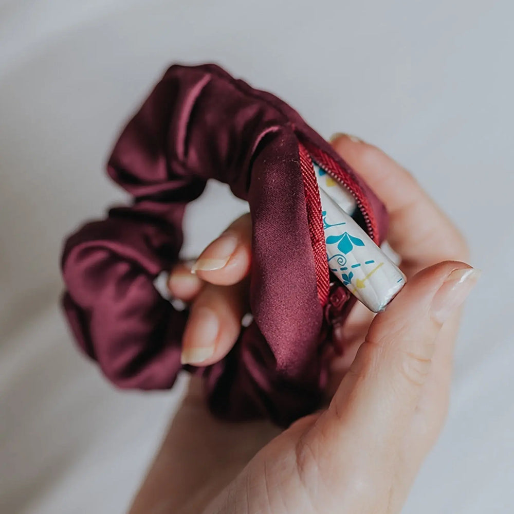 Scrunchie with Secret Pocket - Paars - foto 2