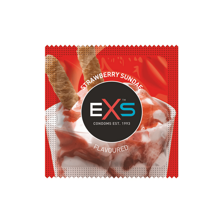 EXS Strawberry - Condooms - 100 Pieces