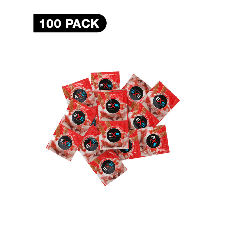 EXS Strawberry - Condoms - 100 Pieces
