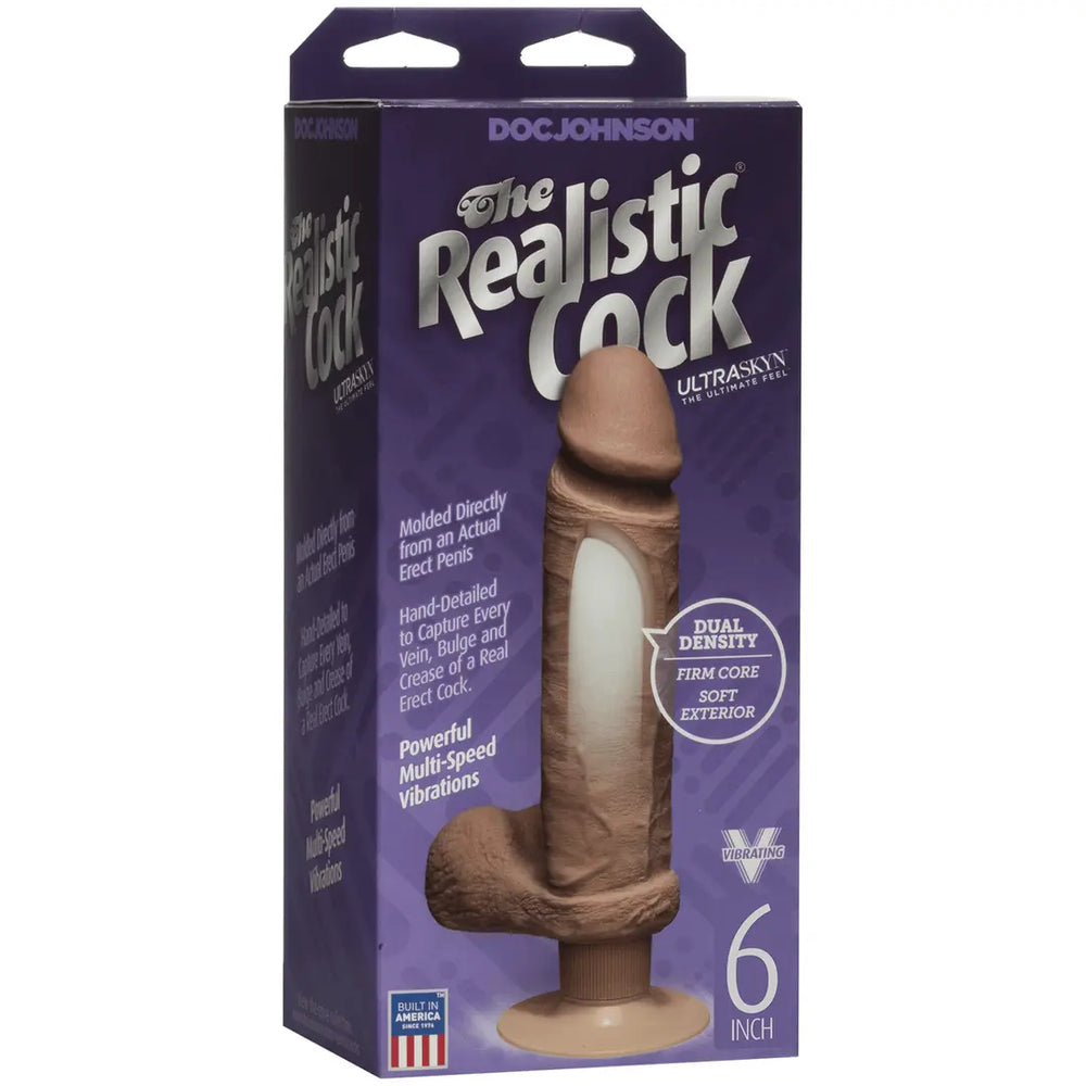 Vibrerende ULTRASKYN Dildo - 15 cm - foto 4