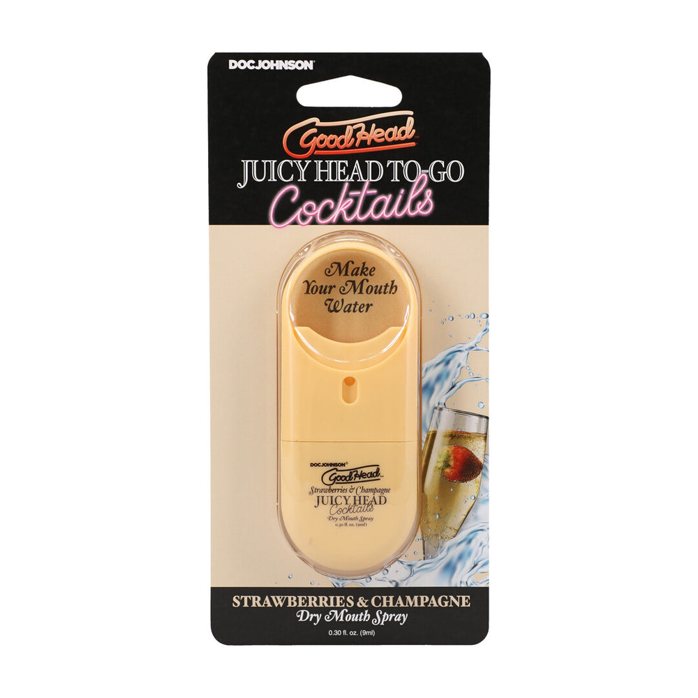 Juicy Head - Cocktails - Droge Mond Spray To-Go - Aardbeien en Champagne - 0,3 fl oz / 9 ml