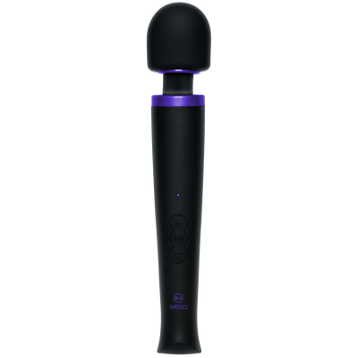 Power Wand vibrator - Ultra-Powerful Silicone Wand Massager - Black