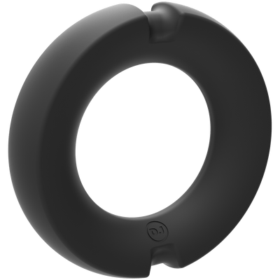 The Paradox - Silicone/Metal Cock Ring - 50mm - Black