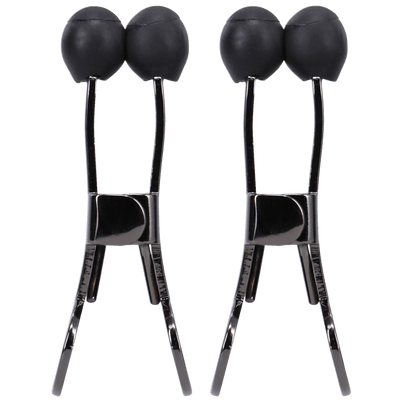 Nippers tepelklemmen - Stainless Steel Nipple Clamps with Silicone Tip - Black