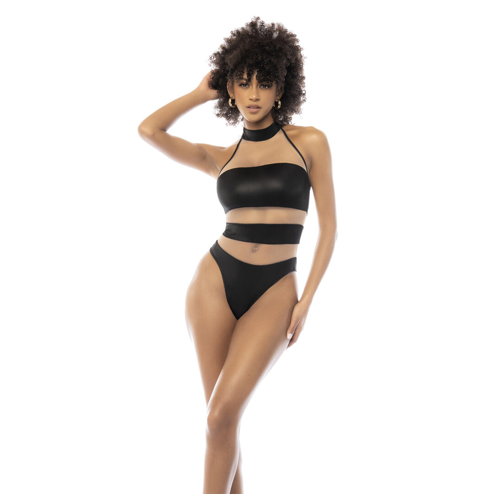 Halter Bodysuit - Nude/Zwart