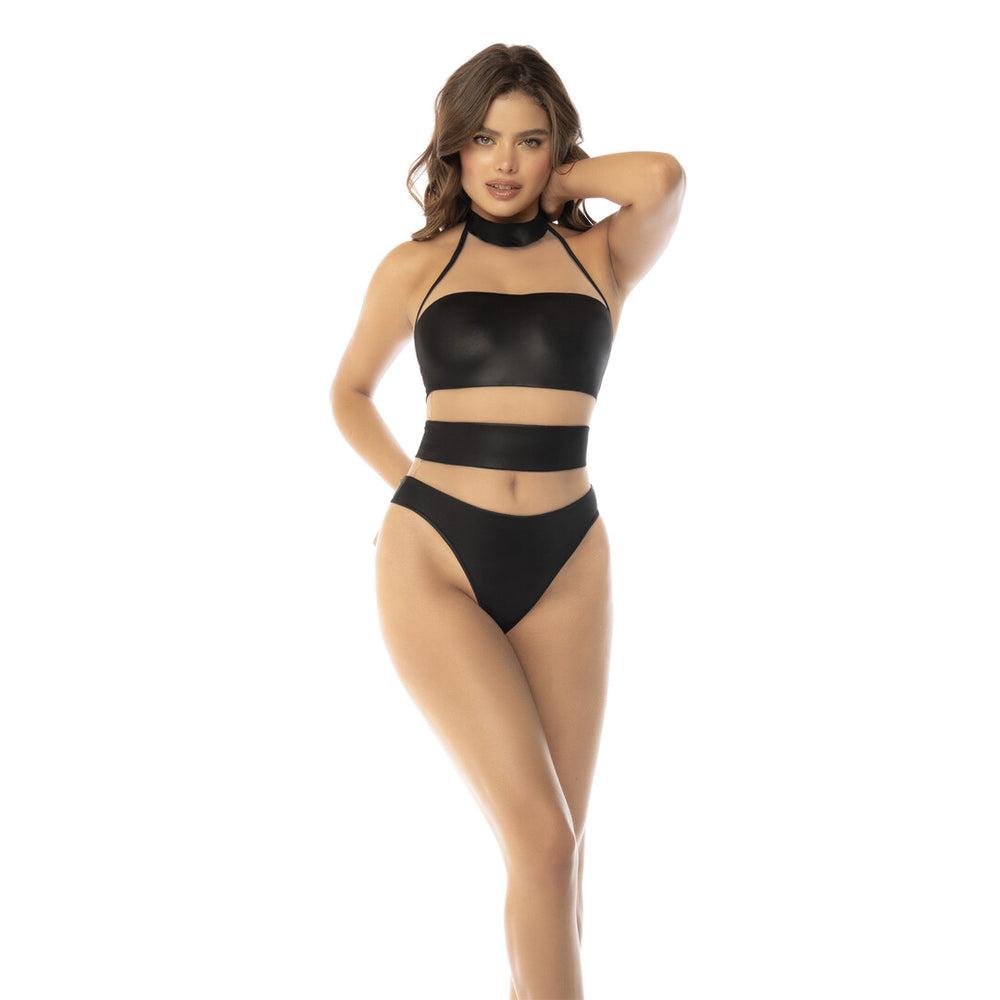 Halter Bodysuit - Nude/Zwart