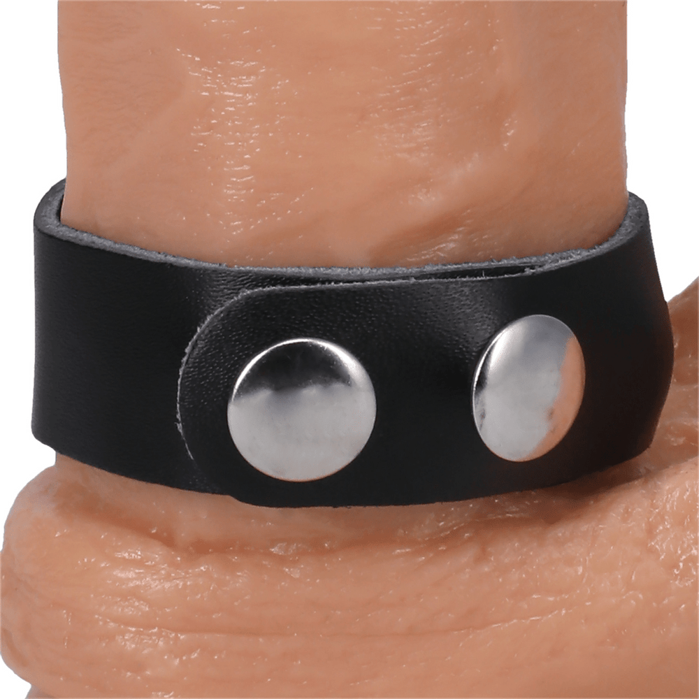 The Leather 3 Snap - Leather Cockring - foto 4