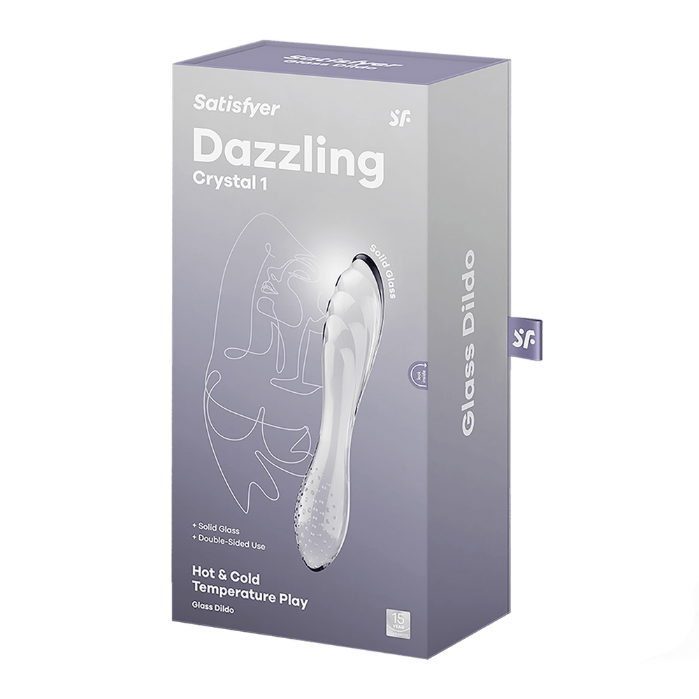 Dazzling Crystal 1 - Glas Dildo - Transparant - foto 3