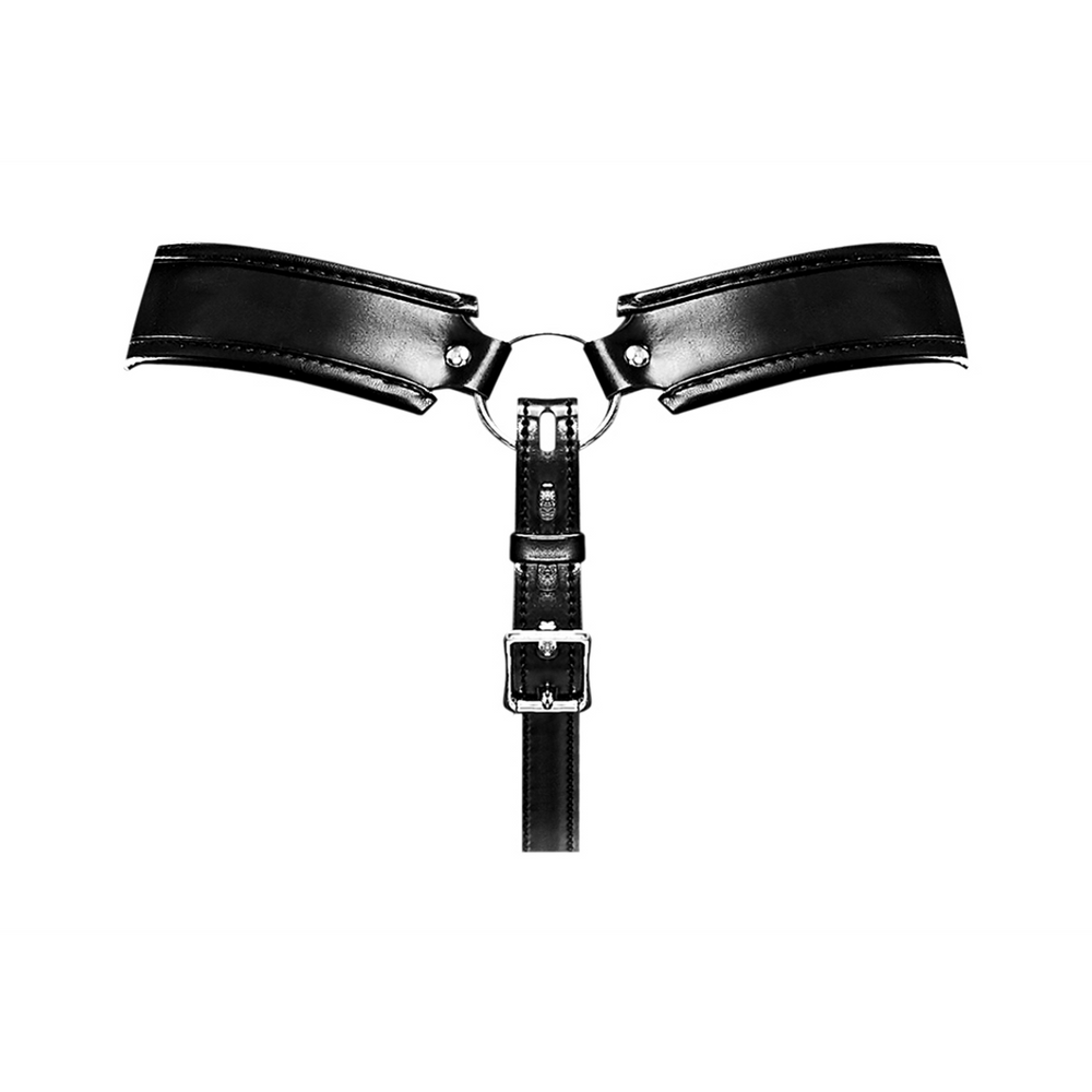 Taurus - Imitation Leather Chastity Cage Thong - One Size - Black - foto 2