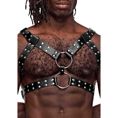 Gemini - Imitation Leather Harness - One Size - Black