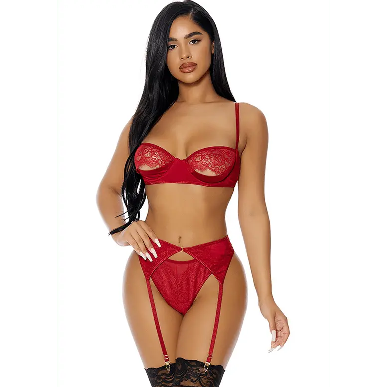 Just a Peek lingerie set rood
