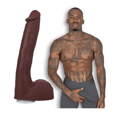 Pressure realistische dildo 25 cm - Chocolate