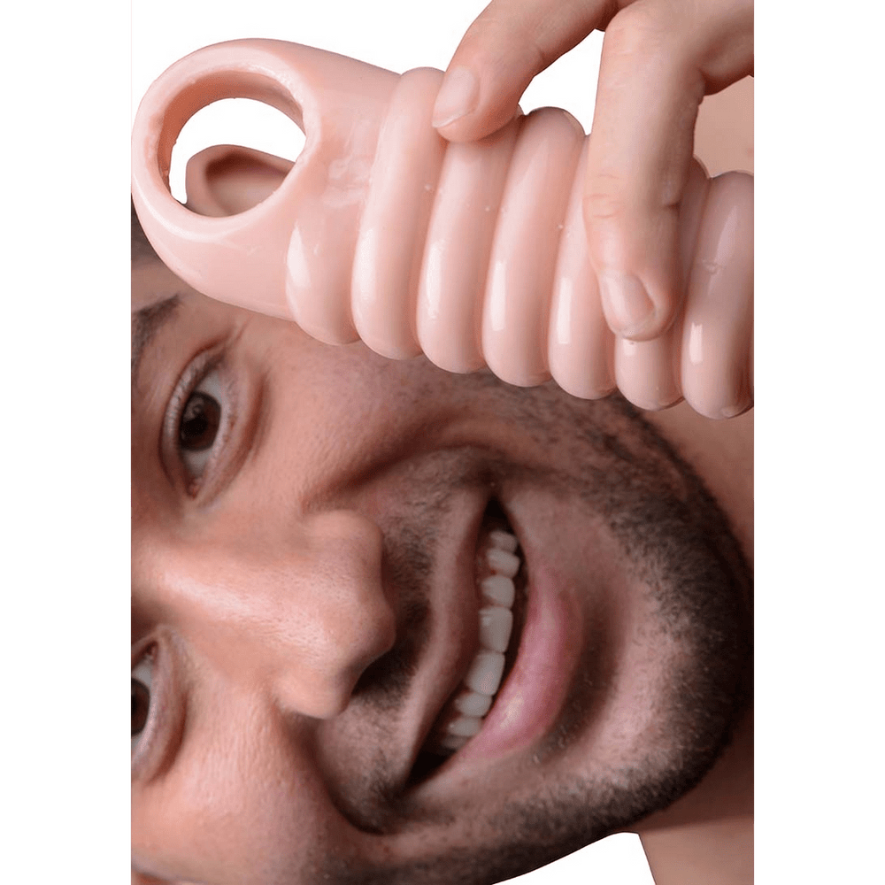Really Spacious Ribbed Penis Enlargement Sleeve - foto 2