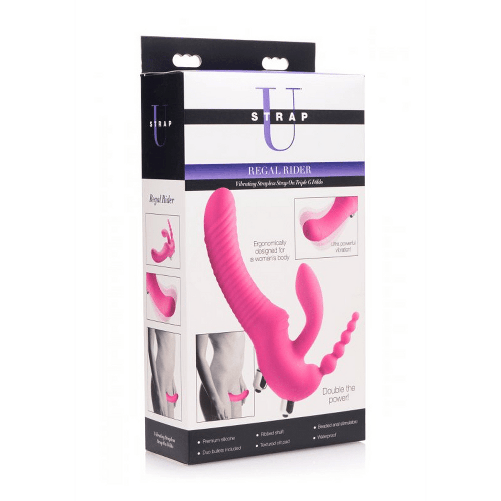 Regal Rider - Triple Vibrating Strapless Strap-On - foto 3