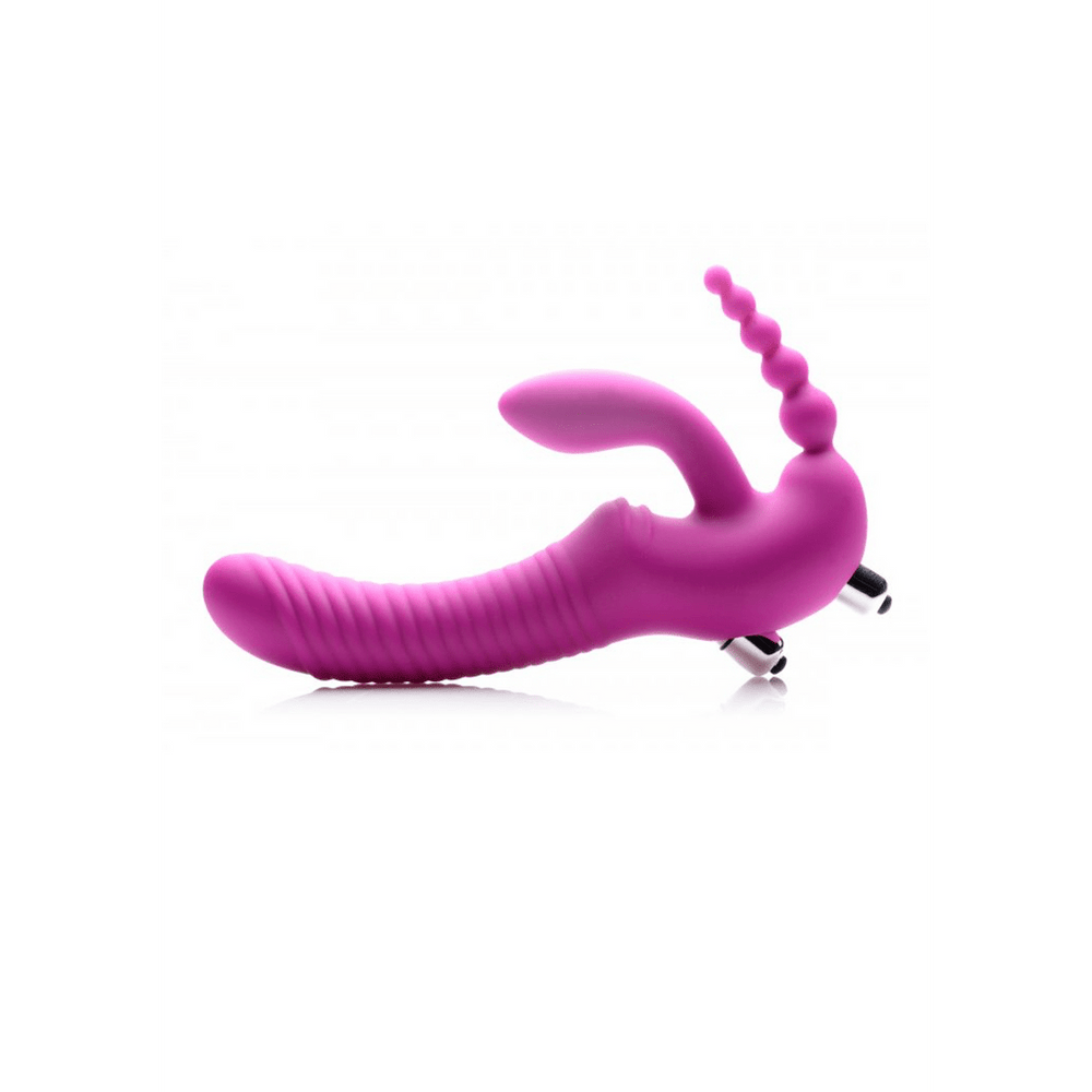 Regal Rider - Triple Vibrating Strapless Strap-On - foto 7