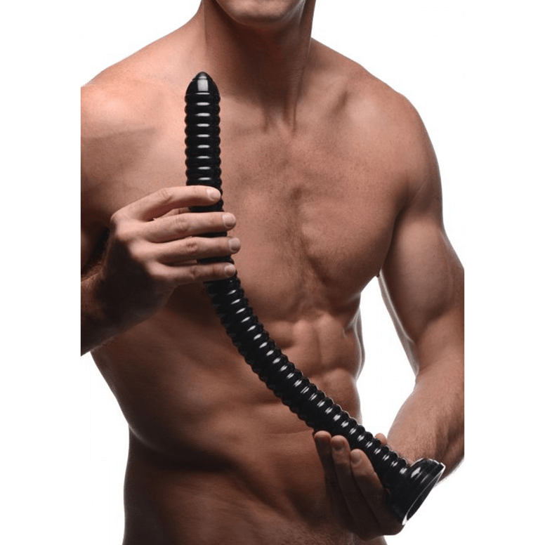 Anal Snake - Geribbelde Dildo - 48 cm - foto 2