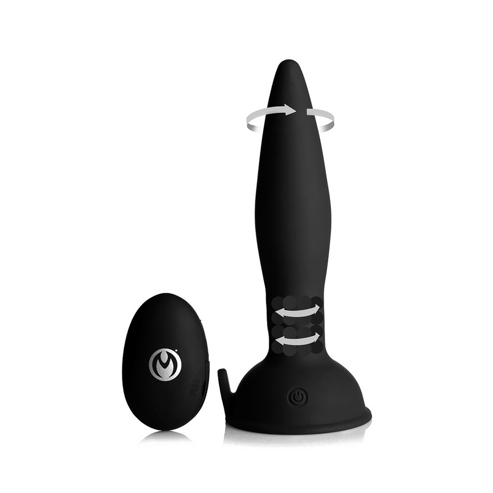 Turbo Ass-Spinner - Siliconen Anaal Plug met Remote - foto 2