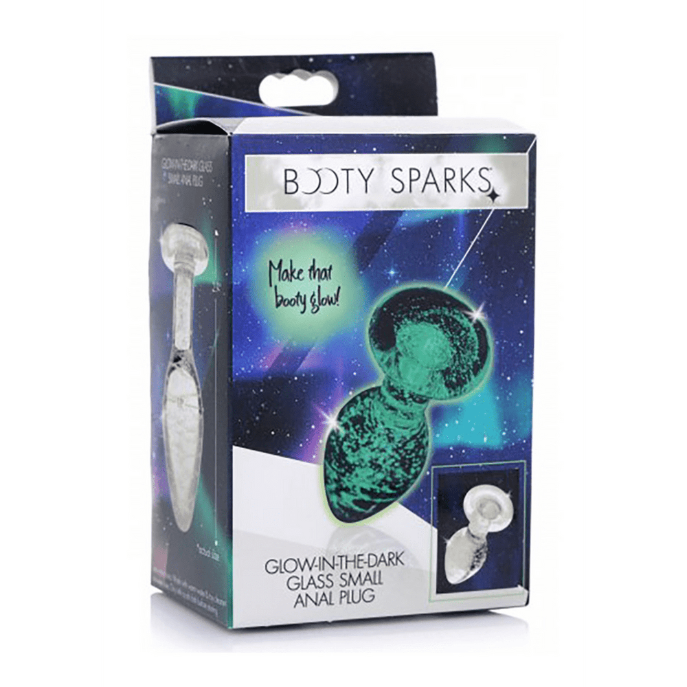 Glow-In-The-Dark - Glass Butt Plug - foto 3