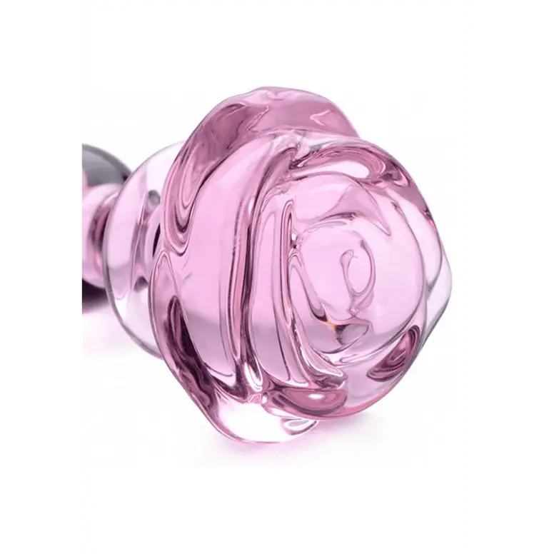 Pink Rose - Glass Butt Plug - foto 2