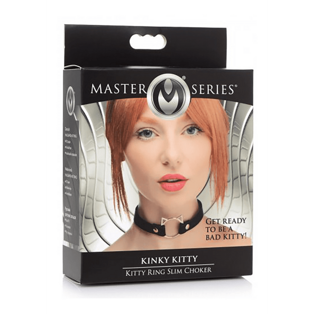 Kinky Kitty Ring Slim Choker - Zwart - foto 3