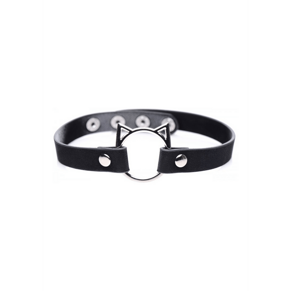 Kinky Kitty Ring Slim Choker - Zwart - foto 4
