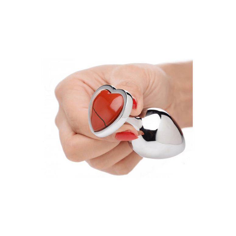 Red Jasper Heart - Butt Plug - Medium - foto 2