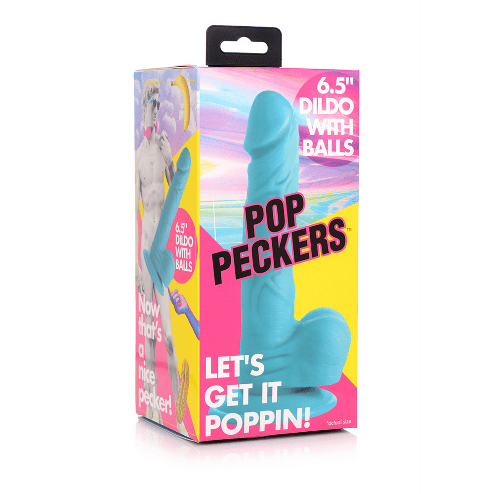 POP - Dildo met ballen - 16.5 cm - foto 3