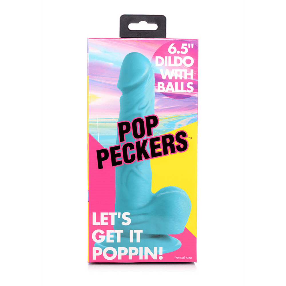 POP - Dildo met ballen - 16.5 cm - foto 4