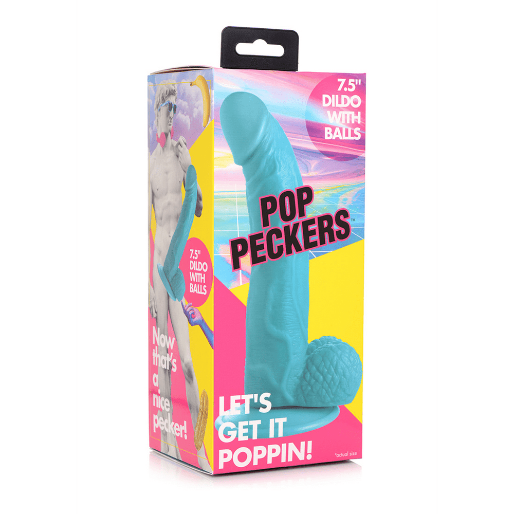 POP - Dildo met ballen - 19 cm - foto 3