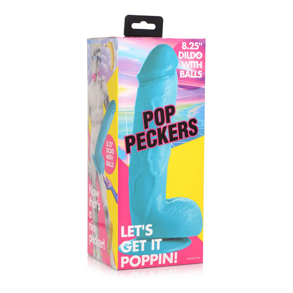 POP - Dildo met ballen - 21 cm - foto 3