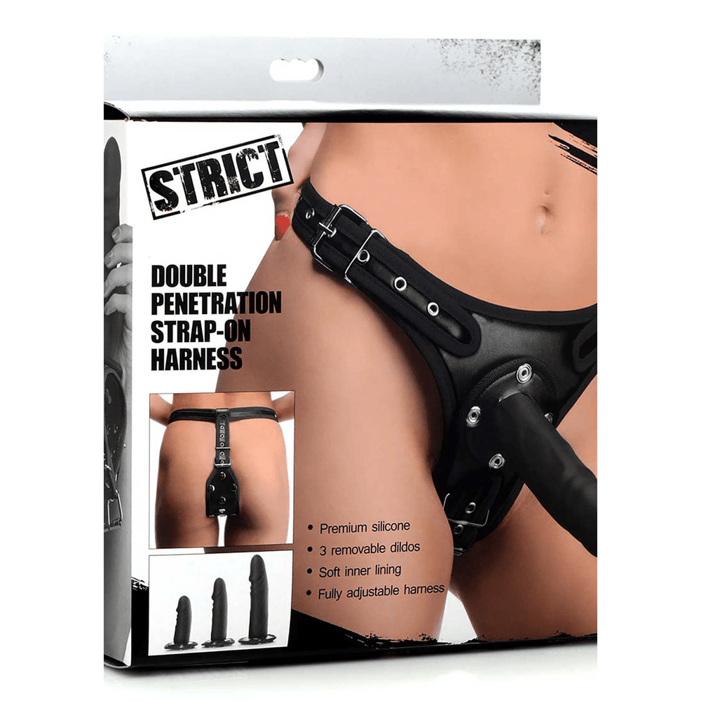 Harness with Double Penetration Strap-On - foto 3