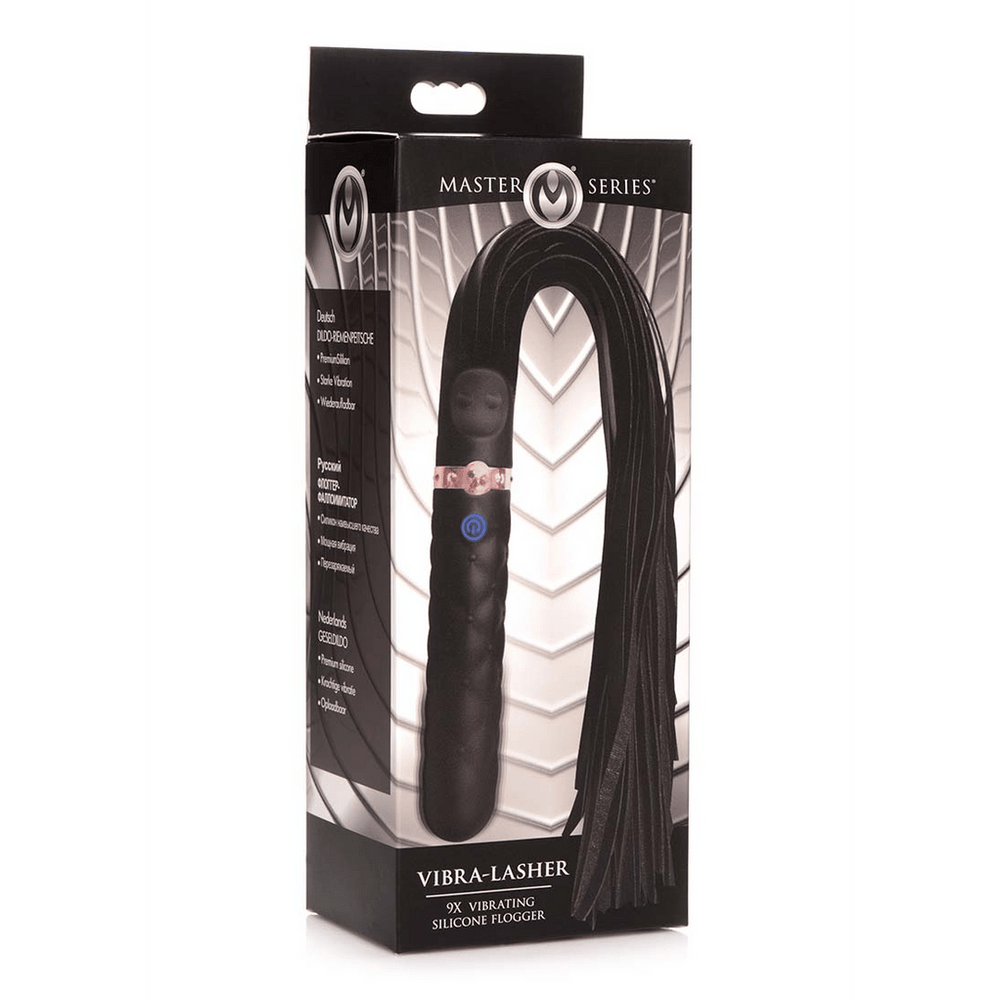 Vibra-Lasher - Vibrating Silicone Dildo Flogger - foto 3