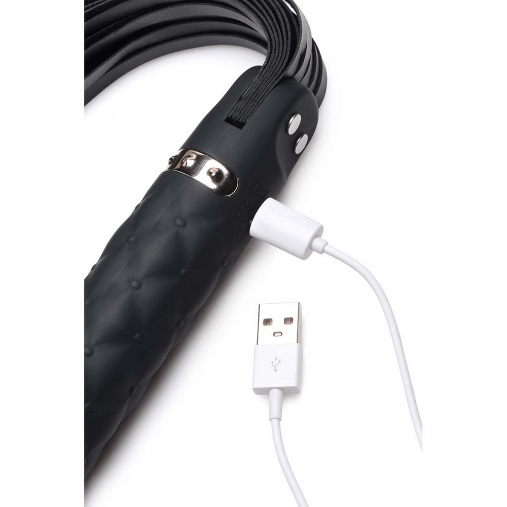 Vibra-Lasher - Vibrating Silicone Dildo Flogger - foto 2