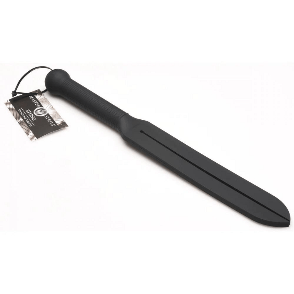 Stung Silicone Tawse - Zwart - foto 2