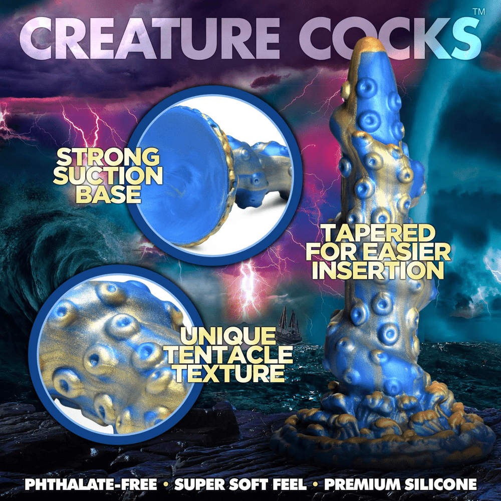 Kraken - Fantasy Dildo - Blauw - foto 8