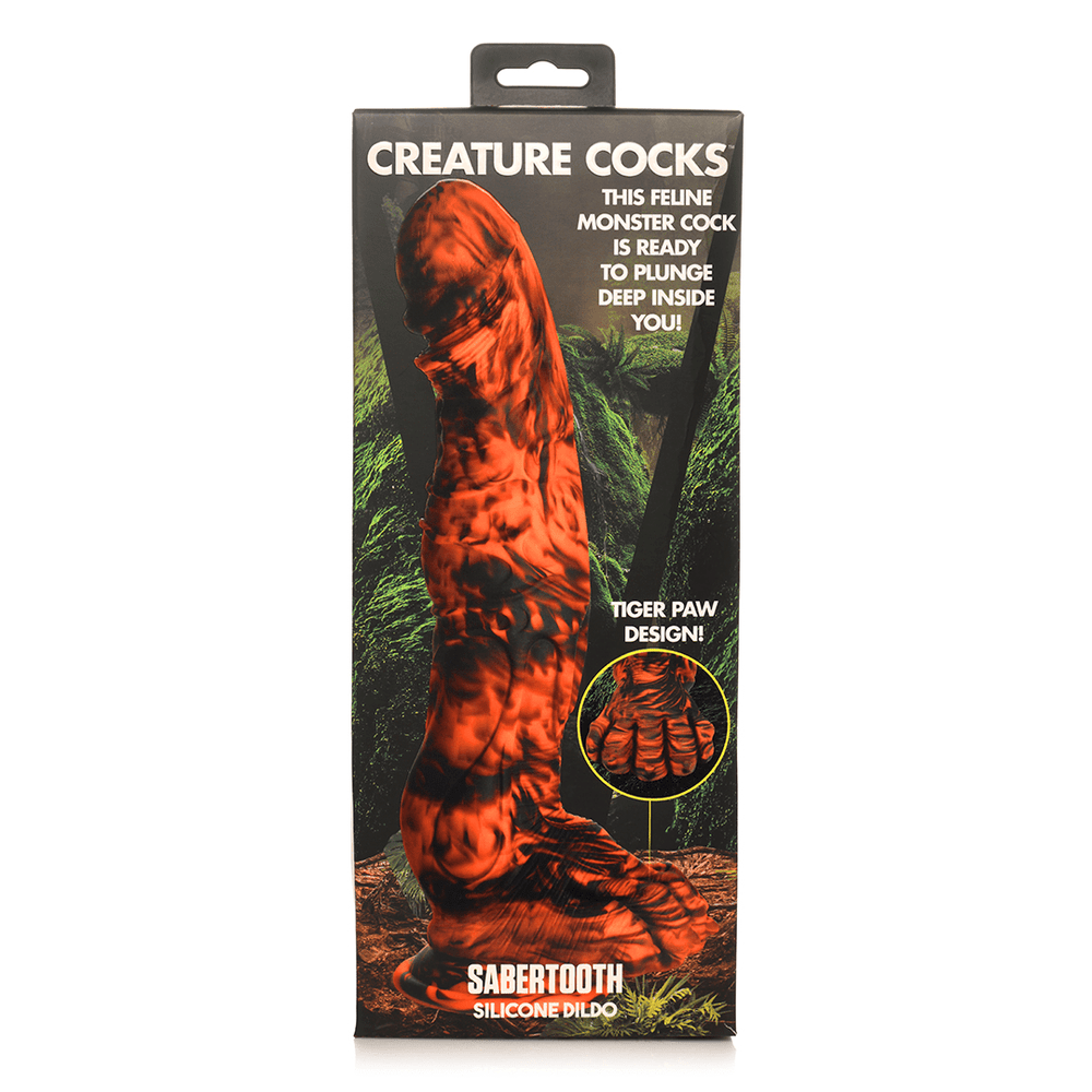 Sabretooth - Dildo - Oranje/Zwart - foto 7