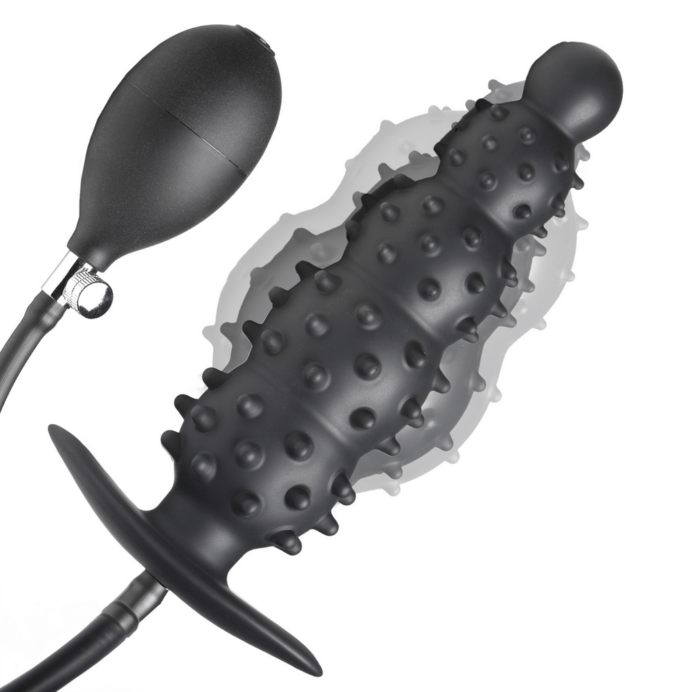 Ass Puffer - Opblaasbare Siliconen Anaalplug - Zwart - foto 8