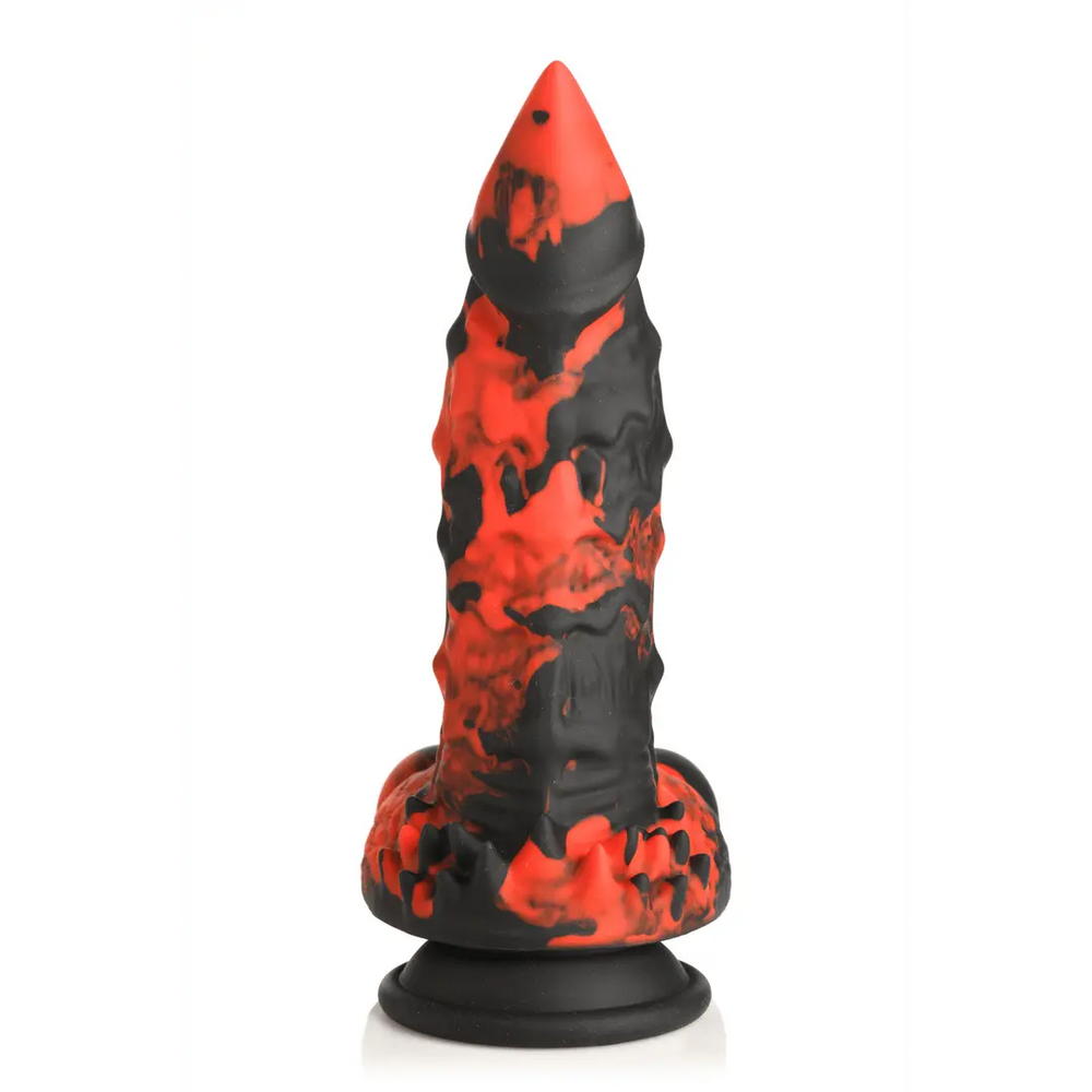 Fire Demon - Monster Dildo - Rood/Zwart - foto 9