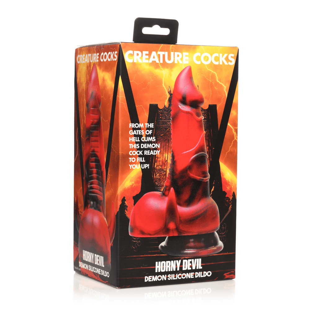 Horny Devil - Demon Dildo - Rood - foto 8