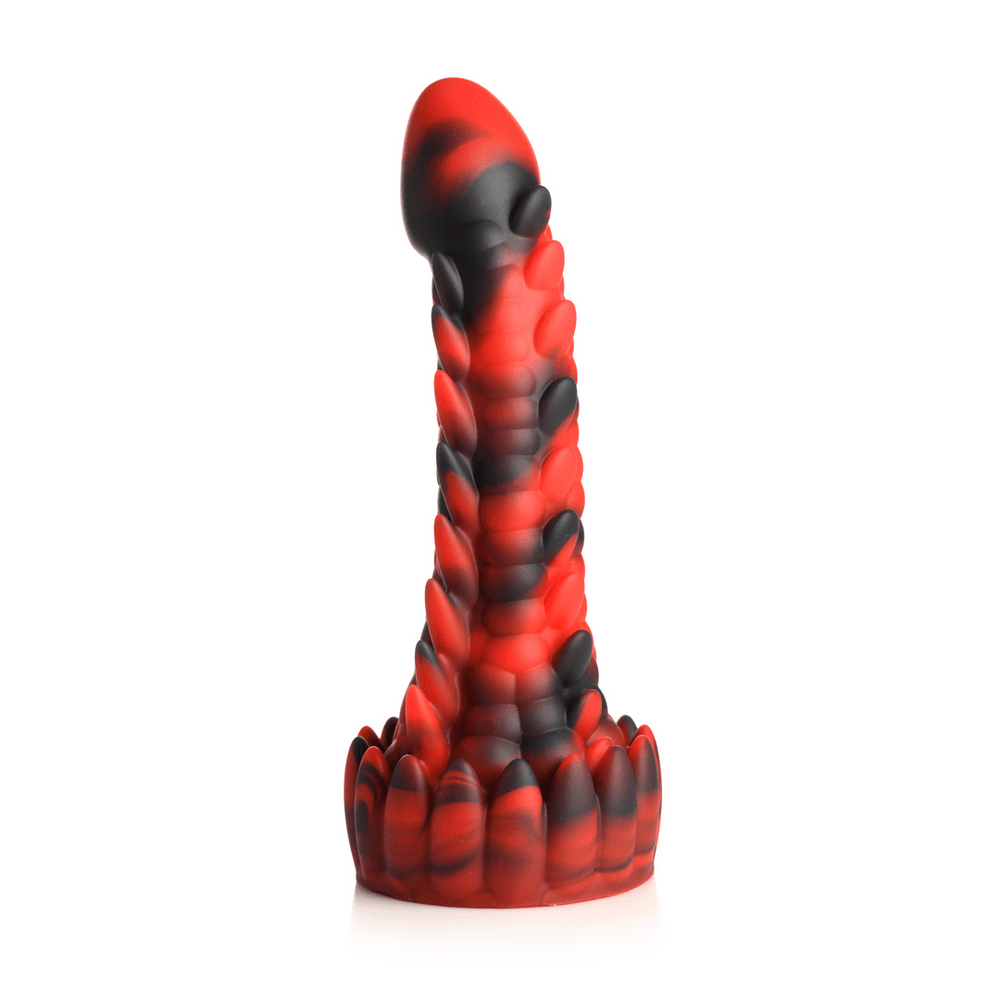 Demon Rising - Scaly Dragon Dildo - Rood/Zwart - vierde productfoto