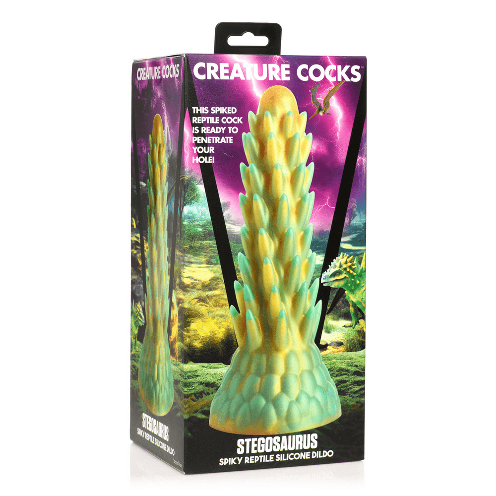 Stegosaurus - Spiky Reptielen Dildo - Groen - foto 9
