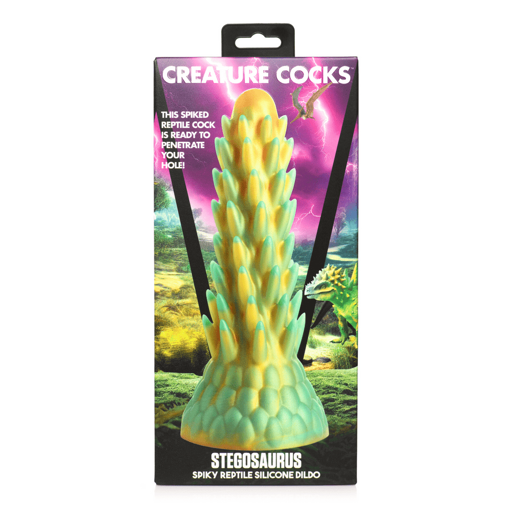 Stegosaurus - Spiky Reptielen Dildo - Groen - foto 8
