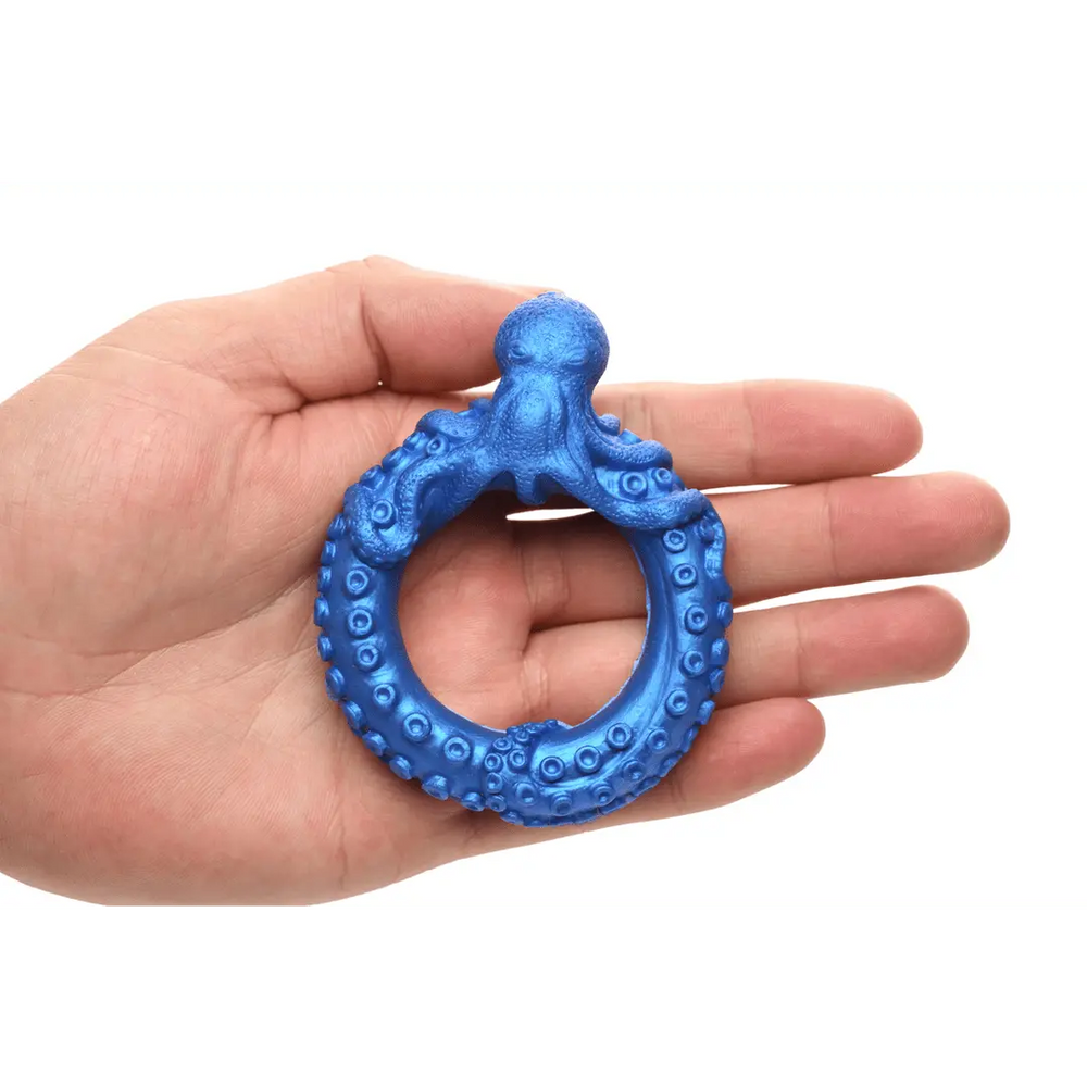 Poseidon's Octo-Ring - Siliconen Cock Ring - Blauw - foto 6