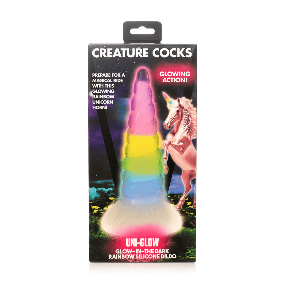 UniGlow - Rainbow Unicorn Dildo - foto 4