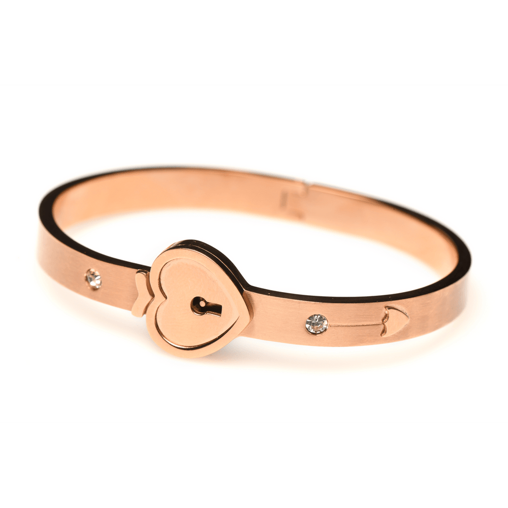 Geboeide Sluitarmband en Sleutelketting - Rosé goud - foto 2