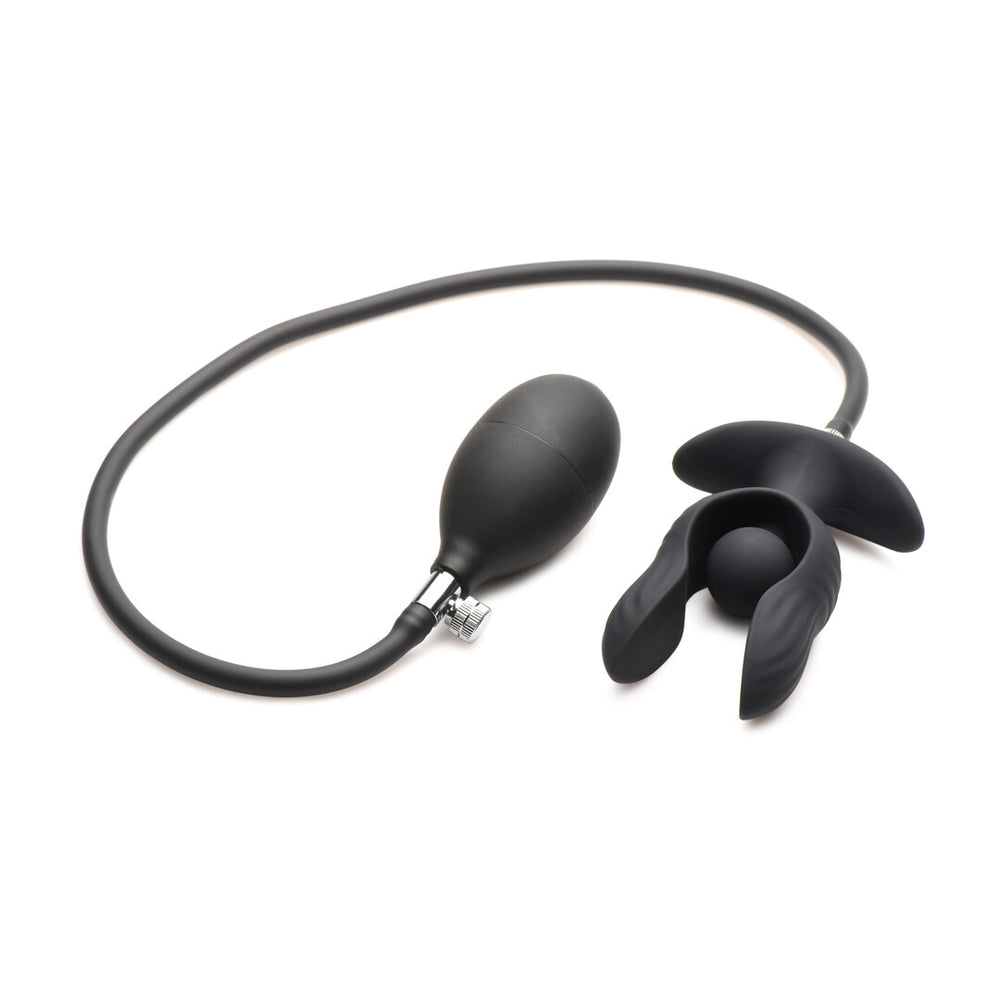 Dark Pearl - Opblaasbare Vibrerende Anale Plug met Afstandsbediening - Zwart