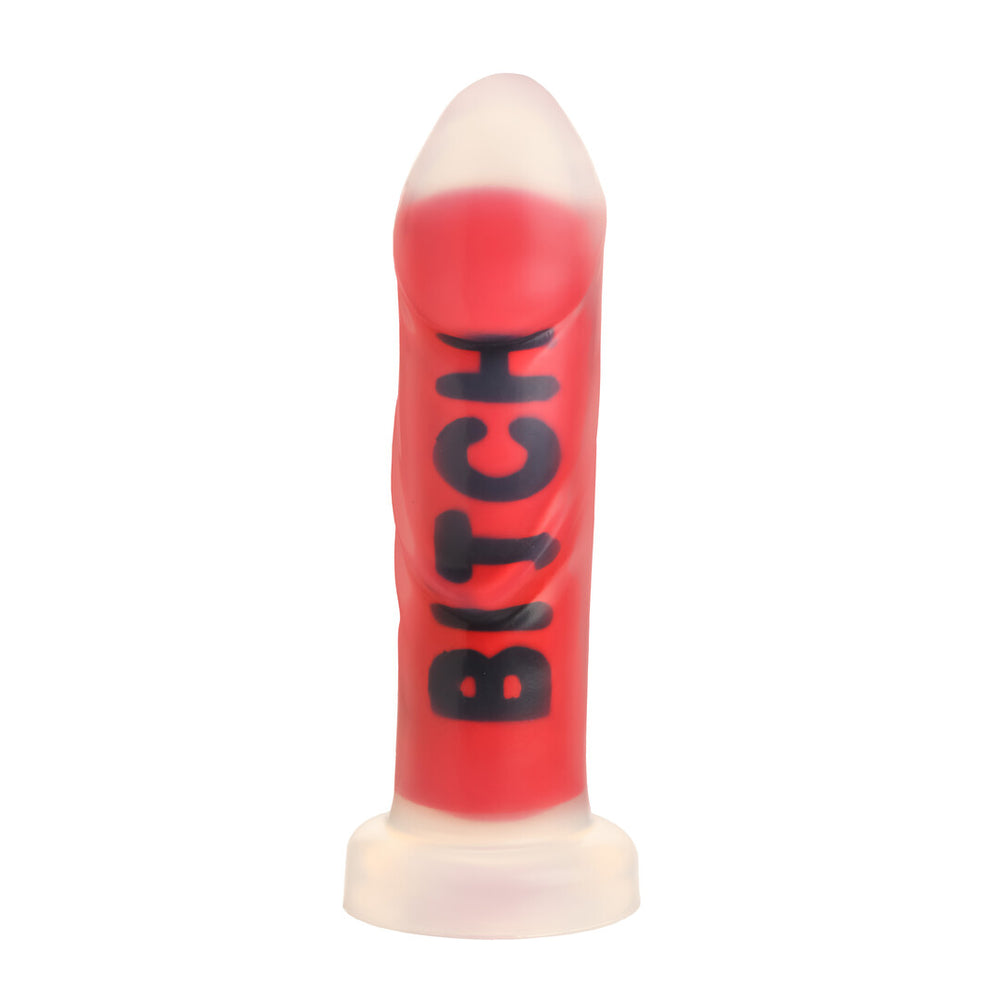 BITCH - Siliconen Dildo - Rood